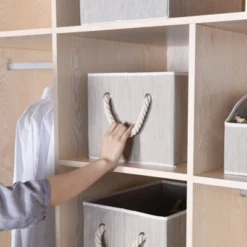 WeThinkStorage 2pk 34L Foldable Organizing Storage Bin With Rope Handle