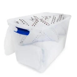 Homz 112 Quart Multipurpose Stackable Storage Container Tote Bins With Secure Latching Lids For Home And Office Organization, Clear (2 Pack) -IRIS Storage Deals Store GUEST 5785e161 29fe 4002 ba5a 308a79d05562