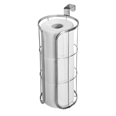 MDesign Metal Over The Tank Toilet Tissue Paper Roll Holder 2 MDesign Metal Over The Tank Toilet Tissue Paper Roll Holder - Image 2