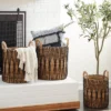 3pk Banana Leaf Storage Baskets Brown - Olivia & May