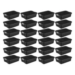 Sterilite 10 Gallon Under Bed Stackable Rugged Industrial Storage Tote Containers With Gray Latching Clip Lids For Garage, Attic, Or Worksite -IRIS Storage Deals Store GUEST 58a8ed9b b0a3 4f93 b662 d3d0b46fd11b