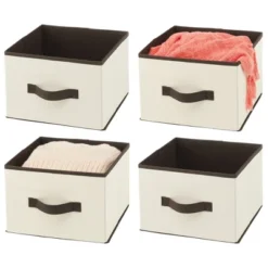 MDesign Soft Fabric Closet Storage Organizer Cube Bin, 4 Pack -IRIS Storage Deals Store GUEST 58b6faf9 a515 4b6e 9d7b 4aaedcd10cce