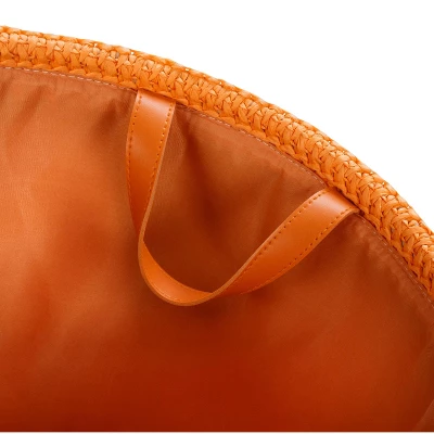 Honey-Can-Do Set Of 3 Paper Straw Baskets Sherbet And White 7 Honey-Can-Do Set Of 3 Paper Straw Baskets Sherbet And White - Image 7