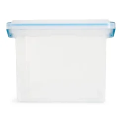 Sterilite 32 Quart Stackable Clear Plastic Storage Tote Container With Blue Gasket Latching Lid For Home And Office Organization, Clear -IRIS Storage Deals Store GUEST 599d5c02 7af6 457c b7e8 d7088cc2ac3e