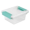 Sterilite Miniature Clip Storage Box W/ Latch Lid, 6 Pack, & Large Clip Storage Box W/ Latch Lid, 6 Pack For Home, Office, And Workspace Organization