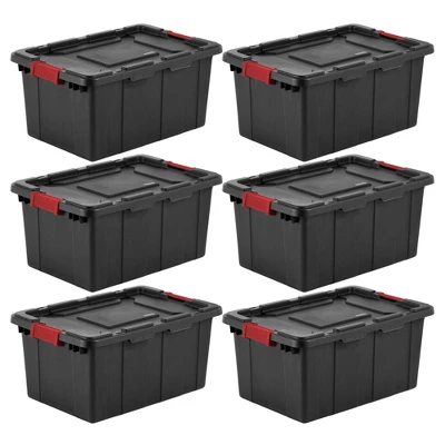 Sterilite 15 Gallon Stackable Industrial Tote With Latches, Tie Down Holes, And Indexed Lids For Heavy-Duty Storage Needs 5 Sterilite 15 Gallon Stackable Industrial Tote With Latches, Tie Down Holes, And Indexed Lids For Heavy-Duty Storage Needs - Image 5