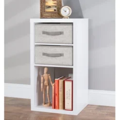 MDesign Fabric Modular Closet Organizer Box For Cube Units, 8 Pack