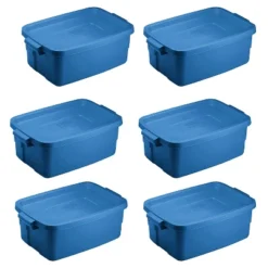 Rubbermaid Roughneck 3 Gallon Rugged Storage Tote With Lid And Handles For Home, Basement, Garage, (6 Pack) -IRIS Storage Deals Store GUEST 5a9d7dd3 a446 4203 acdc 1fc25d61cabb