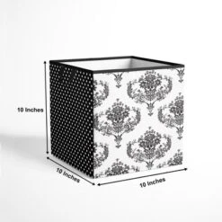 Bacati - Classic Damask White/black Storage Box Small -IRIS Storage Deals Store GUEST 5b5b8c43 3c12 4151 b0c4 a63920162207
