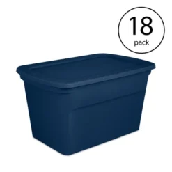 Sterilite Classic Lidded Stackable 30 Gal Storage Tote Container