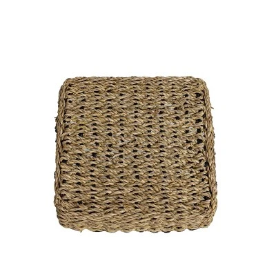 Black Trim Woven Seagrass & Rope Tray By Foreside Home & Garden 2 Black Trim Woven Seagrass & Rope Tray By Foreside Home & Garden - Image 2