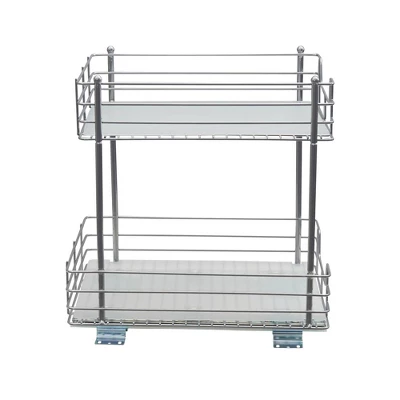 Household Essentials 12" 2-Tier Pantry Organizer Nickel 4 Household Essentials 12" 2-Tier Pantry Organizer Nickel - Image 4