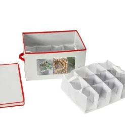 Household Essentials Ornament Storage Chest With 24 Pockets Green -IRIS Storage Deals Store GUEST 5c22082b 1f45 4d7c b1da 51f7f888e649