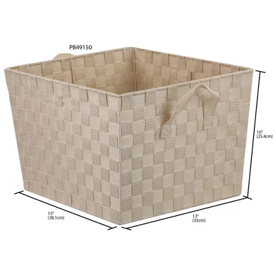 Home Basics X-Large Polyester Woven Strap Open Bin 2 Home Basics X-Large Polyester Woven Strap Open Bin - Image 2