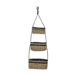 3-Tiered Hanging Basket Black Seagrass & Rope By Foreside Home & Garden -IRIS Storage Deals Store GUEST 5c7a9ce8 2d06 418c b398 6c23cf37ffbc