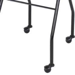 PureSana Chromium Professional Foldaway Portable Rolling Salon Service Tray With Adjustable Height And Rubber Caster Wheels, Black -IRIS Storage Deals Store GUEST 5ccf3d84 df46 4fb0 9d31 0a292c19e01b