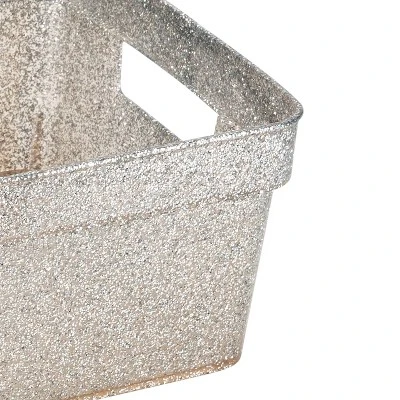 Simplify 3pk Small Glitter Totes Silver 2 Simplify 3pk Small Glitter Totes Silver - Image 2