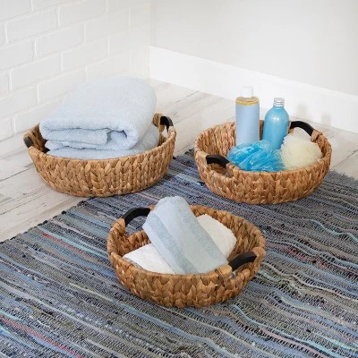 Honey-Can-Do 3pc Round Natural Baskets Wood 9 Honey-Can-Do 3pc Round Natural Baskets Wood - Image 9