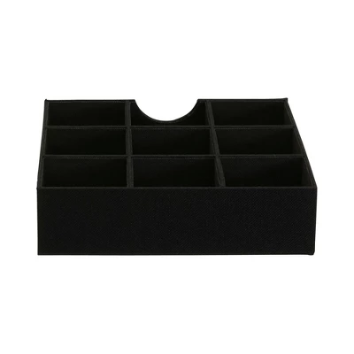 Household Essentials Set Of 2 9-Section Drawer Trays Black Linen 6 Household Essentials Set Of 2 9-Section Drawer Trays Black Linen - Image 6