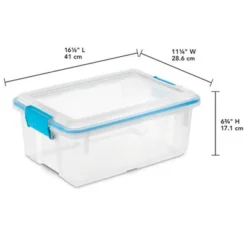 Sterilite Multipurpose 12 Quart Plastic Storage Container Tote Box With Secure Gasket Sealed Latching Lids For Home And Office Organization -IRIS Storage Deals Store GUEST 5d838477 042e 47dc aeff de8cee29c17c