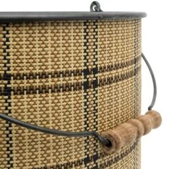 Set Of 2 Brown Metal & Wood Bins - Foreside Home & Garden -IRIS Storage Deals Store GUEST 5d89dc0a dd81 4623 8844 15df7e25fb94