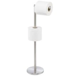 MDesign Toilet Paper Roll Holder Stand/Dispenser - Brushed Stainless - Bronze 18 MDesign Toilet Paper Roll Holder Stand/Dispenser - Brushed Stainless - Bronze -IRIS Storage Deals Store GUEST 5dd62c63 4a64 41a2 8c7a 3c66502bf645