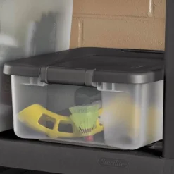 Sterilite 25 Quart Shelf Tote With Flat Gray Lid And Platinum Latches (18 Pack) -IRIS Storage Deals Store GUEST 5f1eb0c8 5def 460d b722 c9f8412632c9