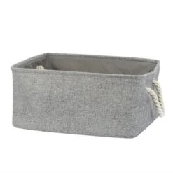 PiccoCasa Household Fabric Closet Blanket Box Container Organizer Decorative Storage Bins 16" X 12.2" X 8" Gray 1 Pc -IRIS Storage Deals Store GUEST 5f9490d2 40fd 4780 bc4d c0170b094d2b