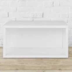 Niche Cubo Half Size Stackable Storage Organizer Cube White