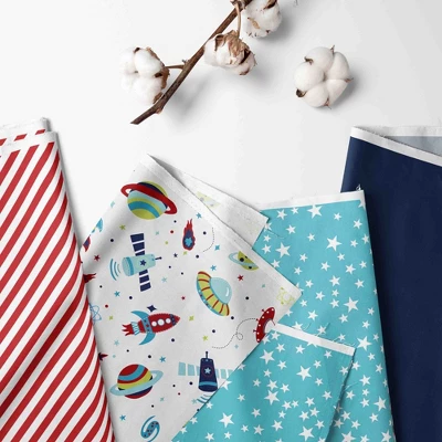 Bacati - Space Multicolor Boys Cotton Storage Box Large 6 Bacati - Space Multicolor Boys Cotton Storage Box Large - Image 6