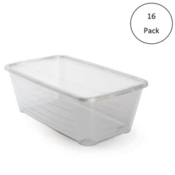 Life Story 6Q Rectangular Clear Plastic Protective Storage Shoe Box (16 Pack)