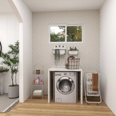 41" 3 Tier Rustic Farmhouse Iron Basket Stand - Olivia & May 13 41" 3 Tier Rustic Farmhouse Iron Basket Stand - Olivia & May - Image 13