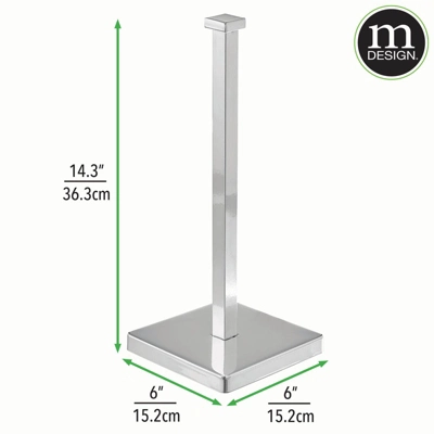 MDesign Modern Metal Free-Standing Toilet Paper Stand, Holds 3 Rolls 2 MDesign Modern Metal Free-Standing Toilet Paper Stand, Holds 3 Rolls - Image 2