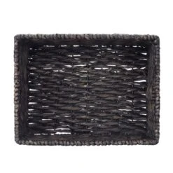Hastings Home Handmade Rectangular Twisted Wicker Baskets - Set Of 2 - Black -IRIS Storage Deals Store GUEST 62fa7b5f 8a56 42fb acde 264c611130b4