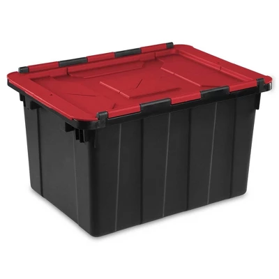 Sterilite 12 Gallon/45 Liter Hinged Lid Industrial Tote (6 Pack) | 14619006 1 Sterilite 12 Gallon/45 Liter Hinged Lid Industrial Tote (6 Pack) | 14619006