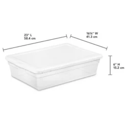 Sterilite Multipurpose Clear Plastic Stacking Storage Container Tote With Secure Lid For Under Bed Or Closet Organization -IRIS Storage Deals Store GUEST 631e4e2a da35 4c16 a8ac 484425be2492