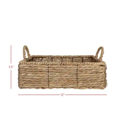 Brown Woven Seagrass & Metal Tray By Foreside Home & Garden -IRIS Storage Deals Store GUEST 632561b8 be42 4428 82ef e3af895e6199