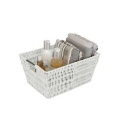 Simplify 3pc Rattan Tote Set With Sterling Silver Handles White -IRIS Storage Deals Store GUEST 6413e96d fd7d 46d5 a34a a422210ef508