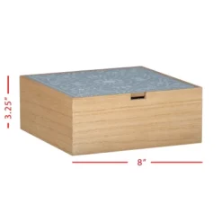 White Botanical 8x8" Lidded Decorative Wood Storage Box - Foreside Home & Garden 6 White Botanical 8x8" Lidded Decorative Wood Storage Box - Foreside Home & Garden -IRIS Storage Deals Store GUEST 6470a37a d187 4e7e b17e bce8f871a4b7