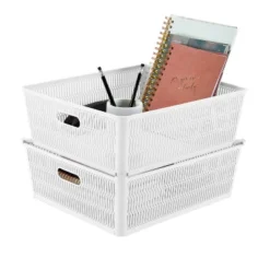 Simplify 2pk Large Slide And Stack Storage Shallow Totes White 18 Simplify 2pk Large Slide And Stack Storage Shallow Totes White -IRIS Storage Deals Store GUEST 648809dd d713 41ce add4 9429cbd395c9