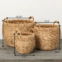 15.75"H Sullivans Chunky Woven Basket Set Of 3, Natural 9 15.75"H Sullivans Chunky Woven Basket Set Of 3, Natural -IRIS Storage Deals Store GUEST 649362ef 0be2 4187 8ced 2e3ae166eaf7