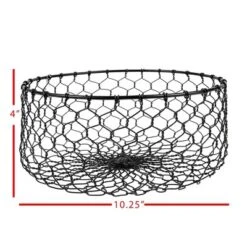 Chicken Wire Basket Black Metal - Foreside Home & Garden -IRIS Storage Deals Store GUEST 64a9c880 4891 455e b439 f02d9da92c09