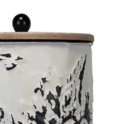 Set Of 3 Cream And Gray Floral Metal Decorative Storage Canisters - Foreside Home & Garden -IRIS Storage Deals Store GUEST 650257c7 31d4 4b59 b9b2 17adfb851bec