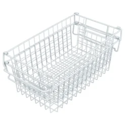 Set Of 2 Storage Bins - Basket Set For Toy, Kitchen, Closet, And Bathroom Storage - Medium Shelf Organizers With Handles By Home-Complete (White) -IRIS Storage Deals Store GUEST 65b08a5c 6173 4b4f a6fb e5bf2583ab75