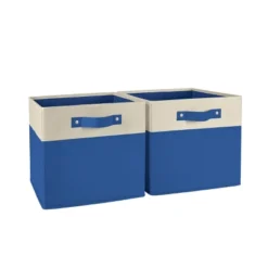 2pc Kids' 10.5" Two-Toned Folding Storage Bin Set - RiverRidge Home -IRIS Storage Deals Store GUEST 67ff2a3e 483e 47b6 bbbf d3ff3cb9f26a