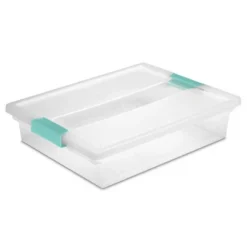 Sterilite Large Clear Plastic Stackable Storage Container Bin Box Tote With Clear Latching Lid Organizing Solution For Home & Classroom -IRIS Storage Deals Store GUEST 681f52f9 8860 418b 90fc 3f5beda2a04b
