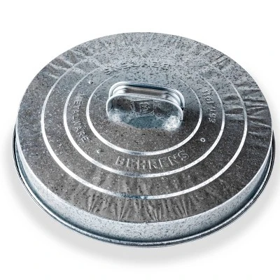 Behrens 6gal Embossed "Feed & Seed" Galvanized Steel Locking Lid Storage Can Silver 5 Behrens 6gal Embossed "Feed & Seed" Galvanized Steel Locking Lid Storage Can Silver - Image 5