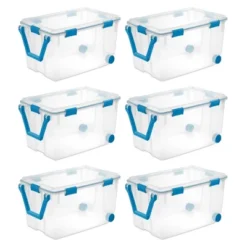 Sterilite 120qrt. Multipurpose Clear Plastic Storage Container Box With Latching Lids And 2 Rear Wheels -IRIS Storage Deals Store GUEST 68e3c909 0126 4011 bd0b 1367f12a37eb