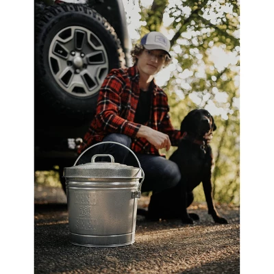 Behrens 6gal Embossed "Feed & Seed" Galvanized Steel Locking Lid Storage Can Silver 1 Behrens 6gal Embossed "Feed & Seed" Galvanized Steel Locking Lid Storage Can Silver