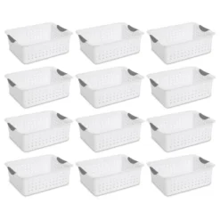 Sterilite Ultra Ventilated Open Top Plastic Storage Organizer Basket With Gray Contoured Carrying Handles 15 Sterilite Ultra Ventilated Open Top Plastic Storage Organizer Basket With Gray Contoured Carrying Handles -IRIS Storage Deals Store GUEST 696b89d2 47d6 4035 9db0 4e498d412d63